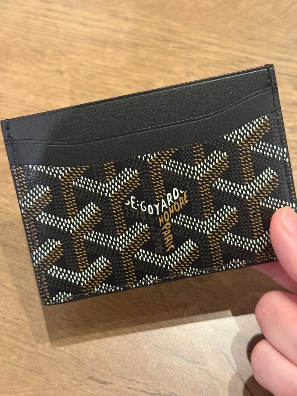 Goyard Saint Sulpice Card Holder Black Goyardine canvas with leather accents - Picture 5 of 7